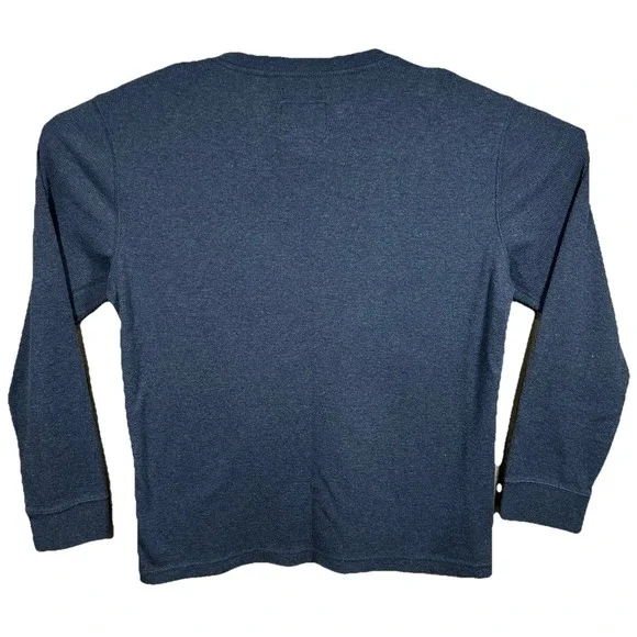 St. John's Bay Shirt Henley Sweater Men's Extra Large Long Sleeve Blue Knit - Picture 5 of 7